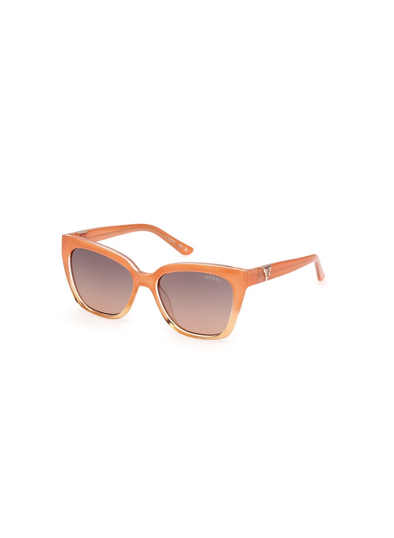 GUESS نظارات شمسية مربعة حقن Gu7878 للنساء مقاس 53، برتقالي/تدرج - Image 1